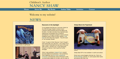nancyshawbooks.com screenshot